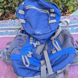 Blue REI Passage 40 Pack KIDS youth Multiday Hiking Backpack Internal Frame EXC