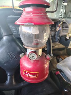 Red Vintage Coleman lantern