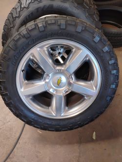 20 inch Chevy rims 6 lug 6x139 on used tires 275 55 20