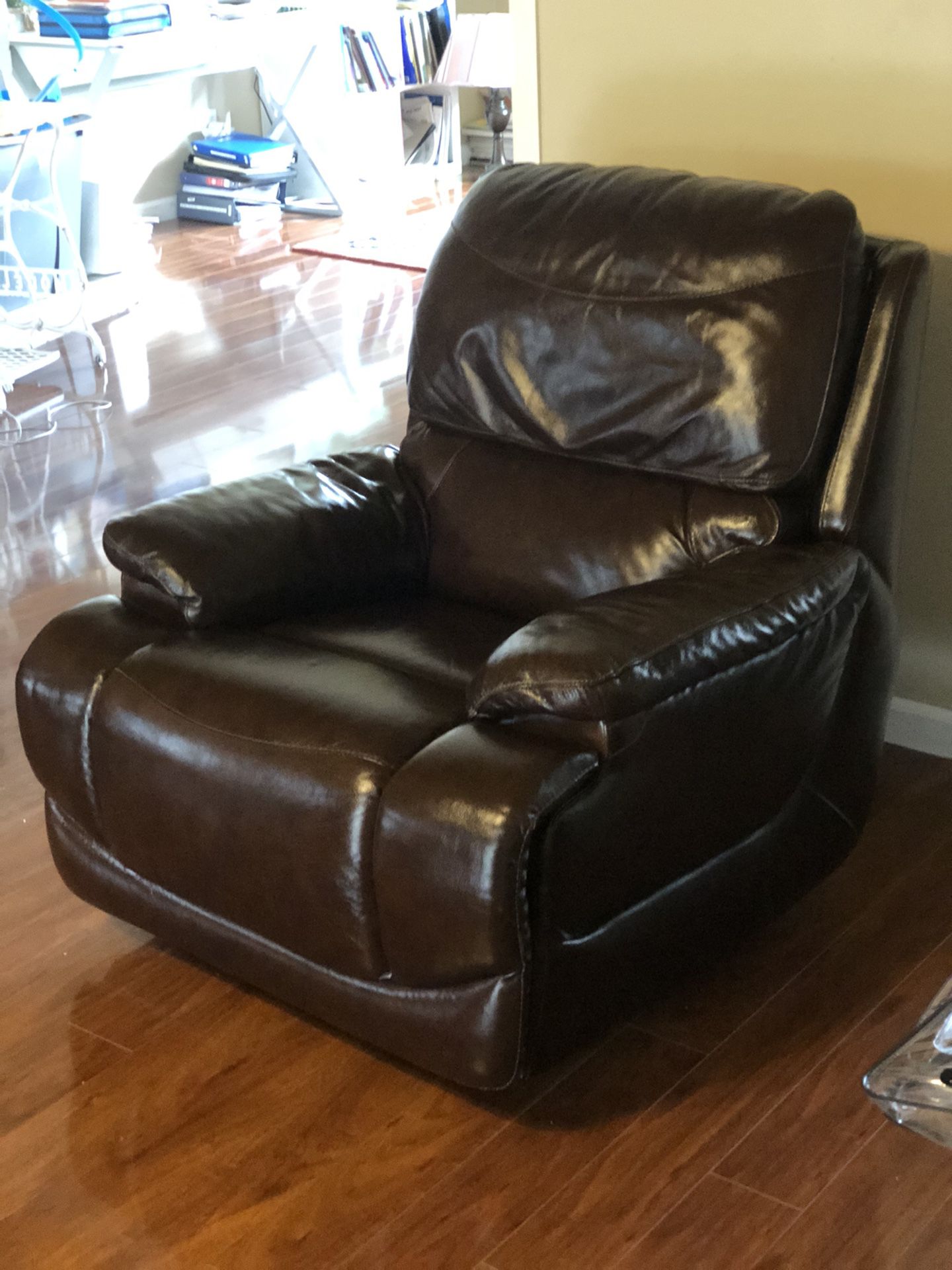 Top Grain Leather Recliner Chair