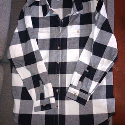 Women's Flannel Button Down Shirt 