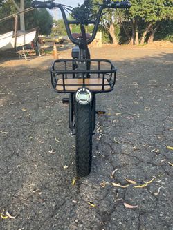 Electric Fat Tire Cargo Bike with Front Basket