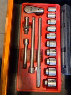 Snap On 3/4" Drive 15 Pc SAE Shallow 12Pt General Service Socket Set