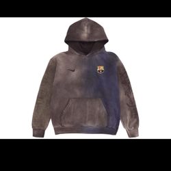 Nike FC Barcelona x Cactus Jack Split-Dye Crest Hoodie 'Brown' Size L