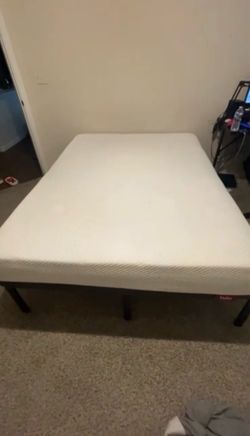 Full size mattress and metal bed frame