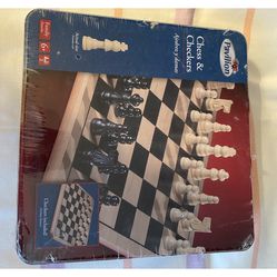 Good Gift Present CHESS WITH wood BOARD. 