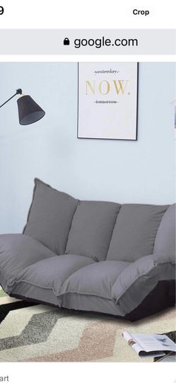 Lazy Sofa Futons Sets Folding Sofa Bed Adjustable Sofa TV Floor Couch | Dark...