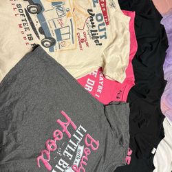 All shirt size large five bucks apiece