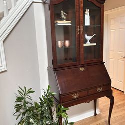 Gorgeous vintage secretary desk and hutch made by Jasper Cabinet Co