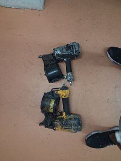 Two Pneumatic Coil Nailers – DeWalt and Hitachi