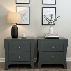 Designer-Style Nightstands Set | Modern, Calm,
