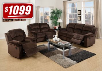 Brown Sofa reclining 3pcs.🛋️📦🆕