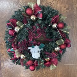 moose plush wreath 