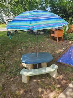 Prices firm step 2 natural large children's picnic table with large umbrella