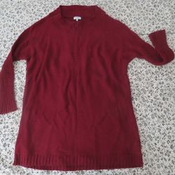 tobi tunic sweater red Small