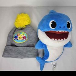 Baby Shark Childs Beanie And Shark Puppet