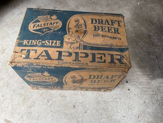 Vtg FALLSTAFF Brewing Co Beer Pony Keg in Original Cardboard Suitcase w/ Tap