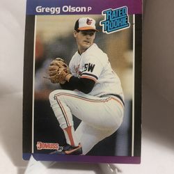 1989 Donruss Gregg Olson Baltimore Orioles Error Card #46