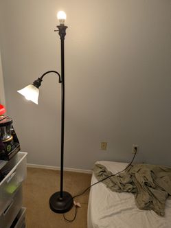 Double Head Floor Lamp Bronze Finish