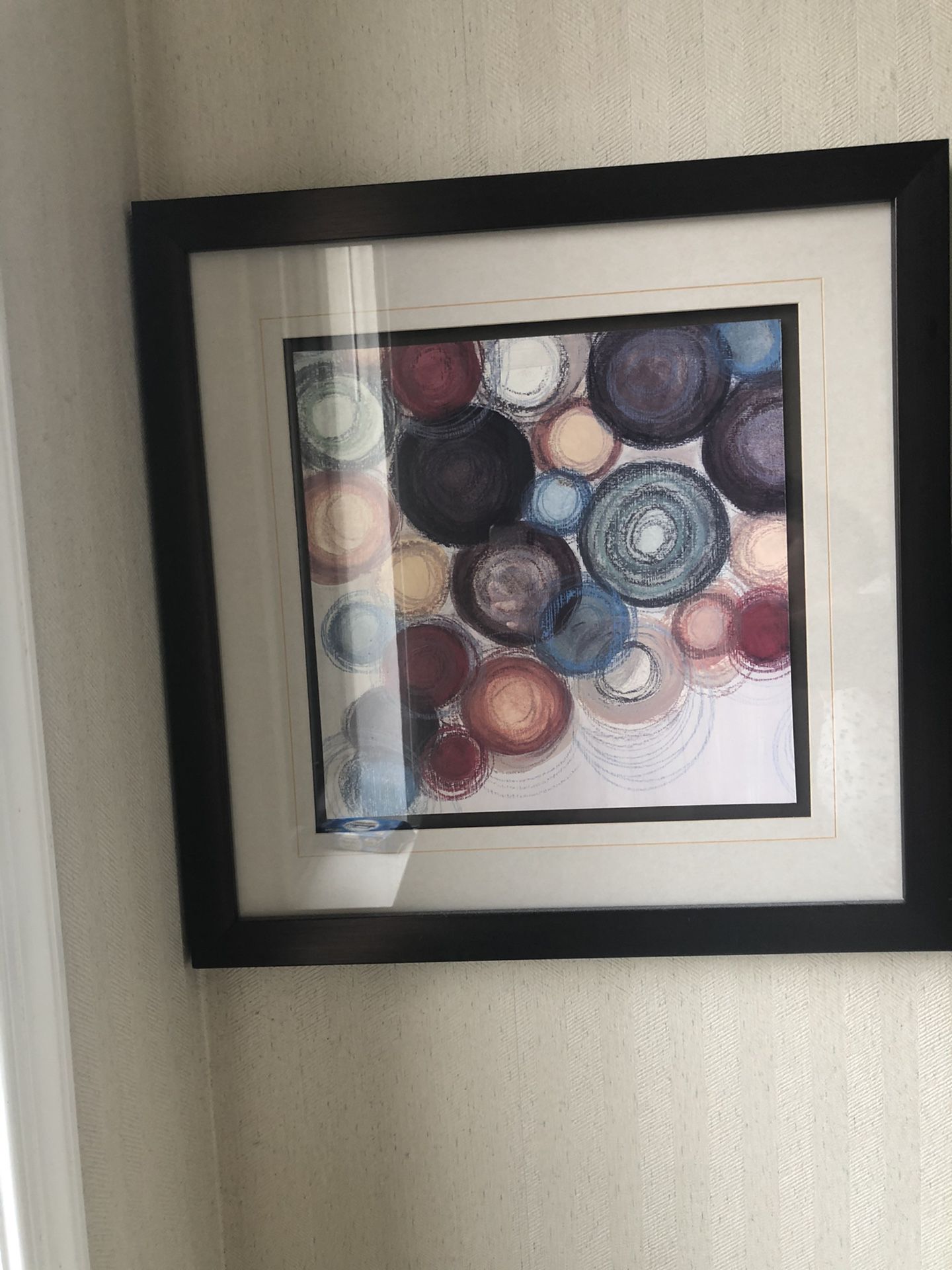 Pastel Circles Print Framed Artwork
