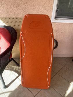 Rare Vintage Ziffco Super Whomper Orange Plastic Molded Snow Sled