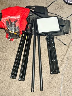 Backdrop stand and led light