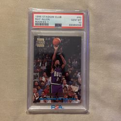 1996 Stadium Club Ray Allen! Rookie Gem MT 10