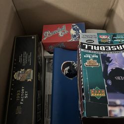 Box Of Old + New Baseball Cards 