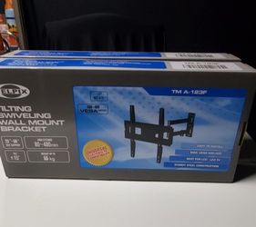 Tv Wall Mount Universal Full Motion Very Strong Size Support 23" to 56" Swivel 180° Tilt 15° 88 Lbs Max Load Arm extends 60~480mm Brand New In Box