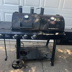 Texas Trio Half Grill/ Half Smoker With Stove Top