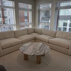 Crate and Barrel 3-piece L-shaped sectional couch