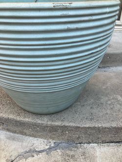 Pot for plants big high 18 inch wide 21 inch not plastic