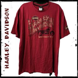 Harley Davidson Motorcycles T-shirt Red Men's Size XL 
