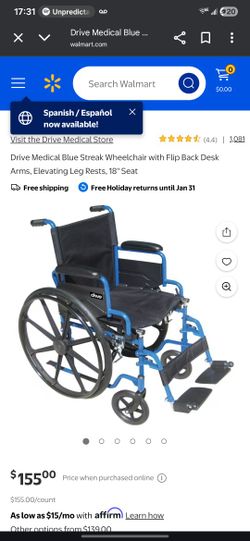 Drive Medical Blue Streak Wheelchair