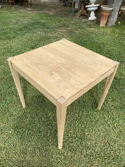 Vintage Natural Solid Oak Square Dining Table 29.5”x30”