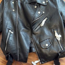 Leather Jacket And Leopard Print Jacket 