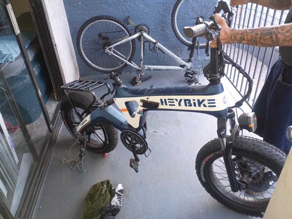 An Electric Bike For Sale And Regular Specialized Bike