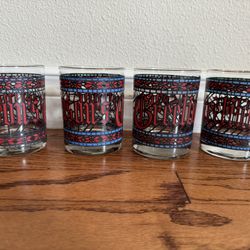 4 vintage seasons greetings cups houze