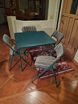 Card table and 4 chairs