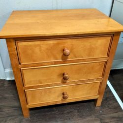 Side Table/Night Stand With 3 Drawers