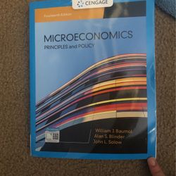 Cengage Microeconomics Principles And Policy Textbook