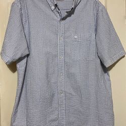 Dockers men’s seersucker buttons up shirt /Large
