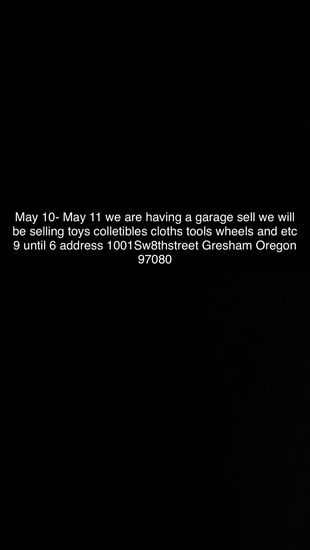 Garage Sell