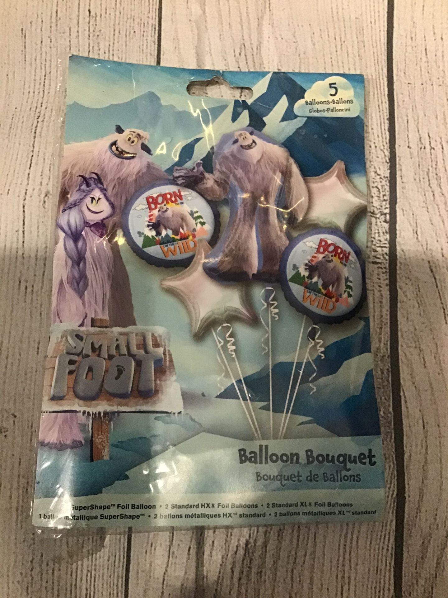 Small Foot 5 Balloons Bouquet -NEW