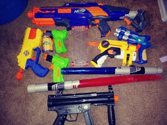 HUGE LOT Nerf Guns: N Strike automatic, Boy Toys, Fruit Ninja Toy