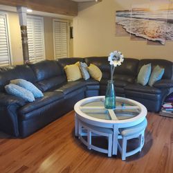 Italian Leather 3 Piece Sectional