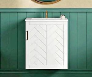 New in Box 20-inch Wall Mounted Bathroom Vanity Cabinet with Sink Assembly Required