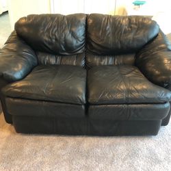 Free Black Leather Love Seat