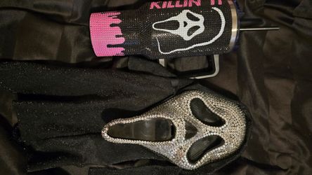 Ghost Face "Killin' It" Bling 40oz Tumbler & Mask Bundle