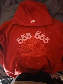 Red 555 Spider Hoodie